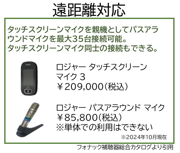 画像 ロジャーマイク遠距離対応機種の紹介(タッチスクリーンマイク・パスアラウンドマイク)