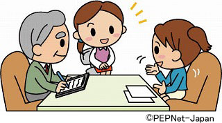 面談の様子イラスト 面談の様子イラスト
