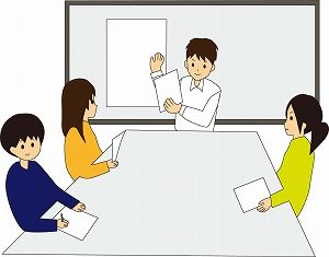 イラスト：批評会の様子